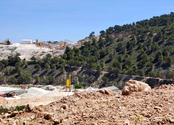Cement Factory Mountains Malaga South Spain — Stockfoto