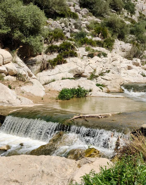 Sungai Pegunungan Malaga Musim Semi — Stok Foto