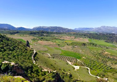 Mountains in Ronda in the south of Spain in the springtime