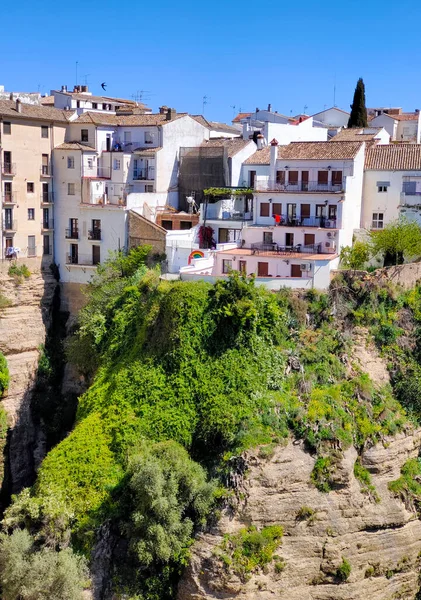 Houses in Ronda in the south of Spain in a sunny day. It a town in the top of the mountains
