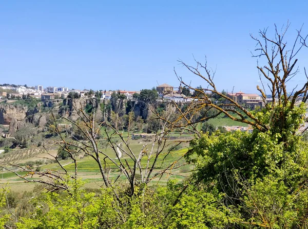 Houses Ronda South Spain Sunny Day Town Top Mountains —  Fotos de Stock