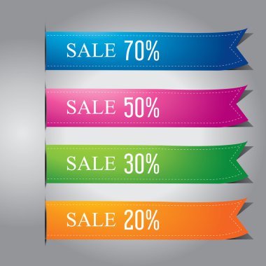 renkli şerit afiş tasarlamak vektör