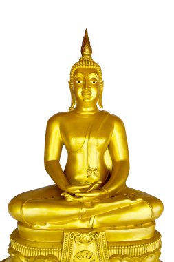 beyaz zemin üzerine altın buddha