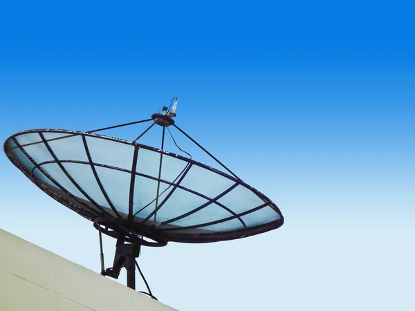 Satellite dish with blue sky — Stock Photo, Image