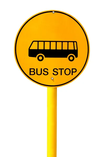 Značka autobusové zastávky na bílém pozadí — Stock fotografie