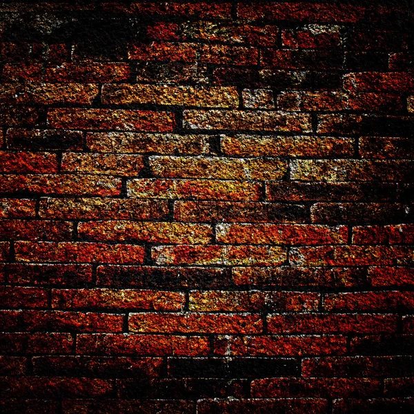 Grunge interno con mattone rosso muro grafico duro — Foto Stock