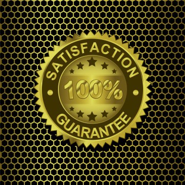 üzerinde metal arka plan vektör memnuniyet garantisi 