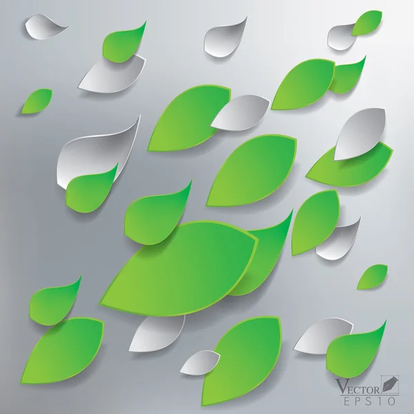 Abstract green leaves background — Stock Vector