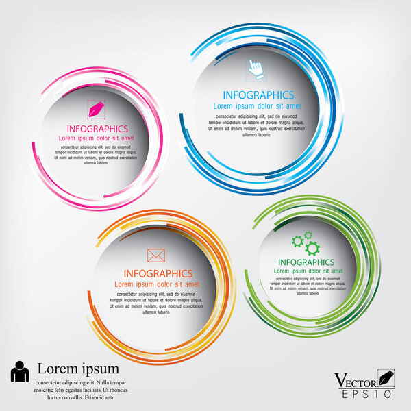 Modern circle Vector illustration. can be used for workflow layo