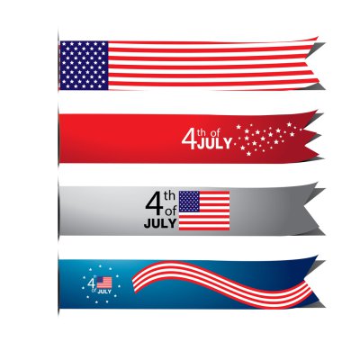 Bağımsızlık günü Amerikan bayrağı. vektör çizim.