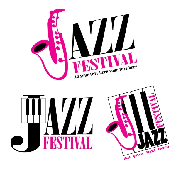 Vektor logo jazz festival — Stock vektor