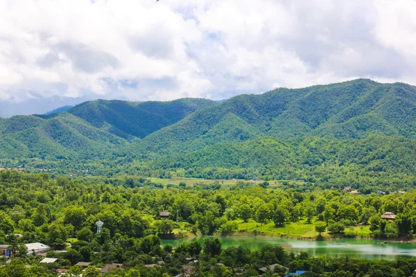 Beautiful mountain landscape.  Cloudy sky. in Country at Chiang — Stock Photo, Image