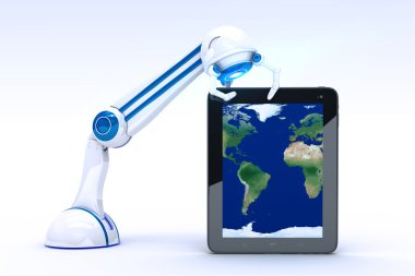 robot ile tablet