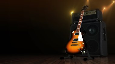 elektro gitar amplifikatör ile