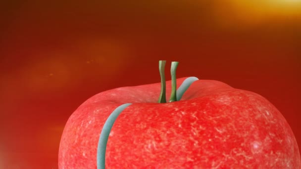 Manzana y agua — Vídeos de Stock