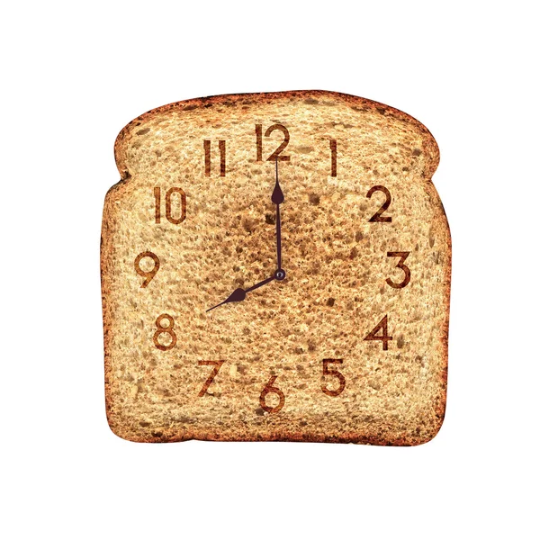 トーストの時計 — ストック写真