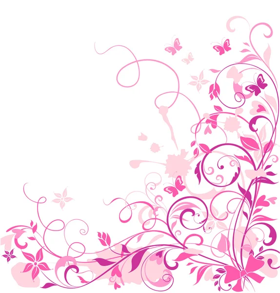 Floral greeting card — Stock Vector