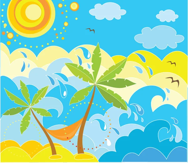 Summer holiday background — Stock Vector