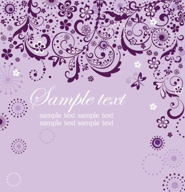 Vintage Menekşe kartı