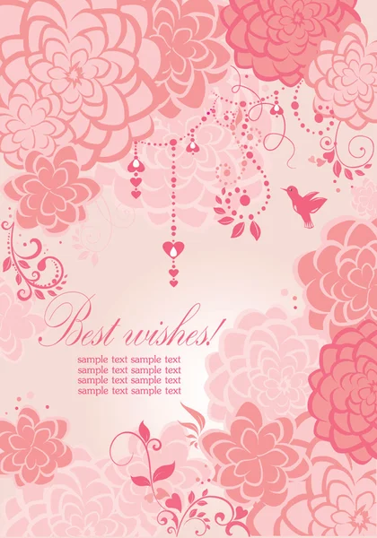 Belle bannière rose — Image vectorielle