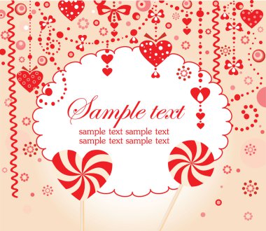 Kırmızı tebrik kartı