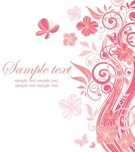 Beautiful pink border — Stock Vector