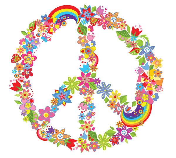 Peace flower symbol