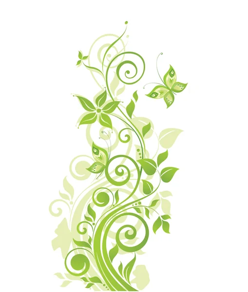 春の緑の木 — ストックベクタ