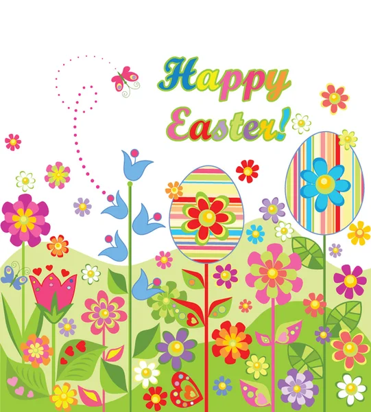 Funny easter seamless background — Stock Vector