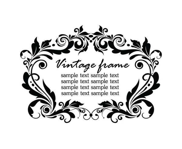 Vintage black frame — Stock Vector