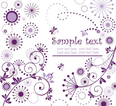 Menekşe tebrik kartı