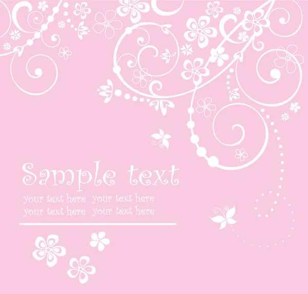 Pastel floral card — Stock Vector