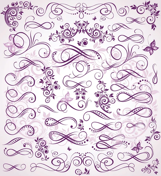 Pochoir de mariage violet — Image vectorielle