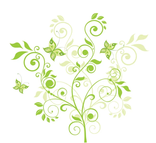 Krásný Zelený strom — Stockový vektor