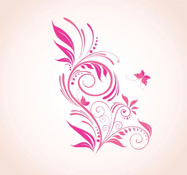 美しいピンクの木カード — ストックベクタ