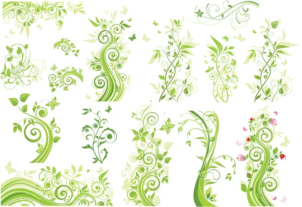 Green trees — Stock Vector