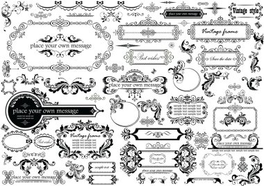 Vintage headers and frames clipart