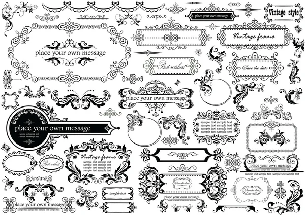 Vintage headers and frames Stock Vector