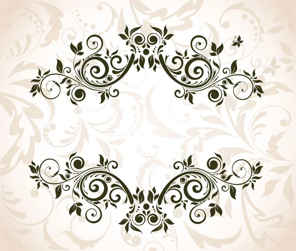 Vintage floral frame — Stockvector