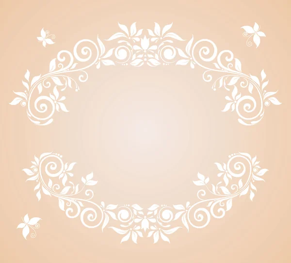 Bruiloft bloemen frame — Stockvector