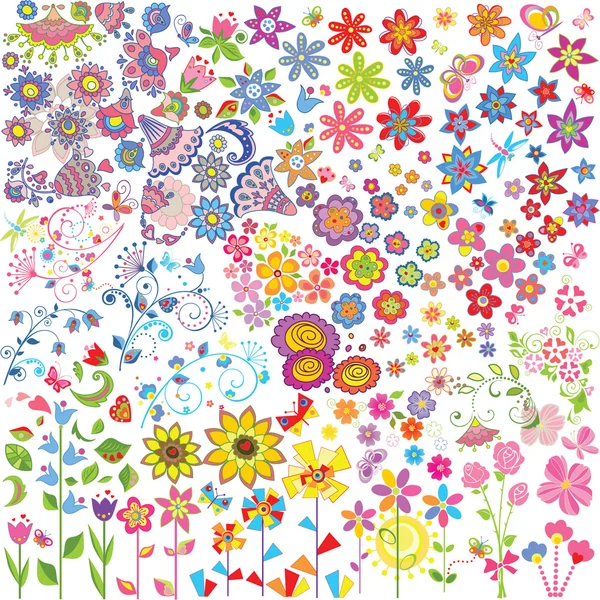 Flowers set — Stock Vector