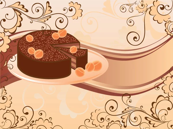 Fundo com cupcake —  Vetores de Stock