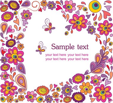 soyut çerçeve çiçek