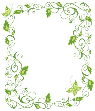 çiçek yeşil sınır