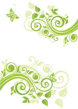 Yeşil çiçekli afiş