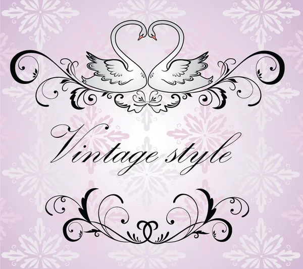 Vintage cornice di nozze — Vettoriale Stock