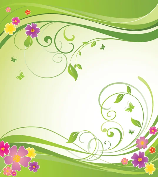 Sommerliches Blumenbanner — Stockvektor