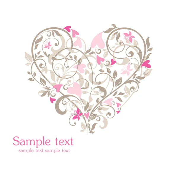 Beautiful card with heart — Stock Vector