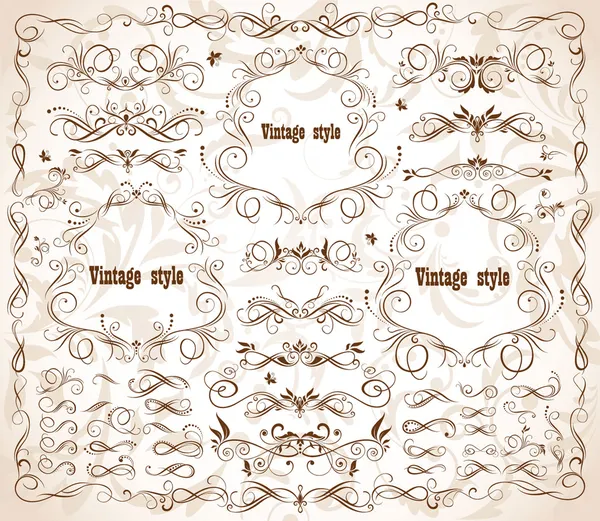 Vintage frames and design elements Vector Graphics