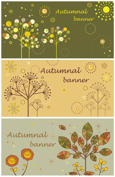 Autumnal banners — Stock Vector